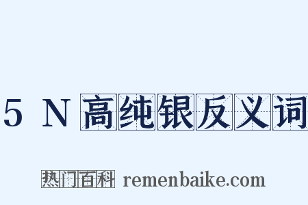 5N高纯银反义词是什么意思的图片